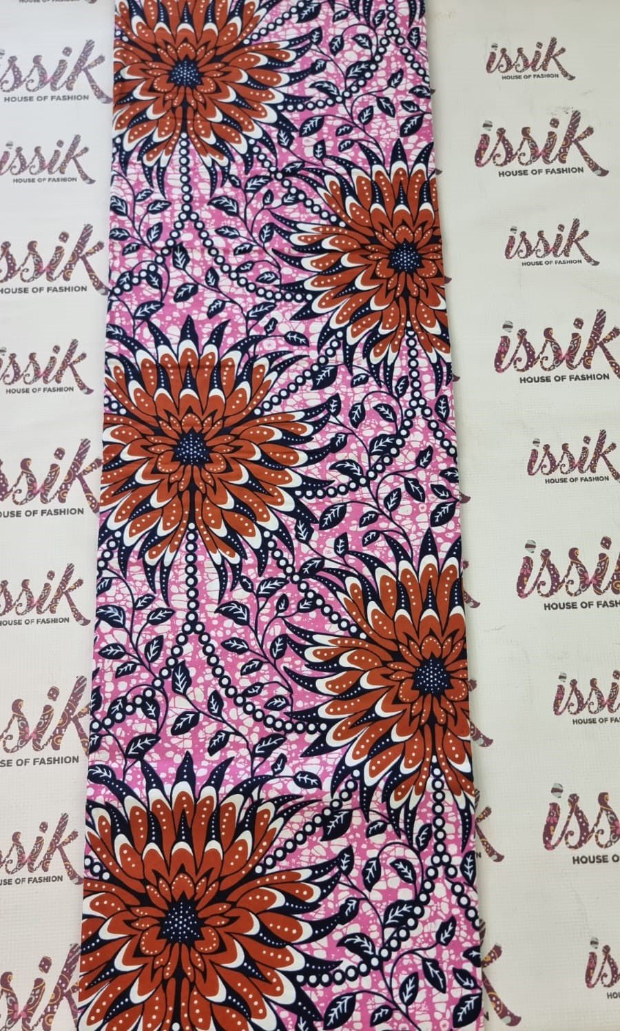 Pink & Brown African Print Fabric - House of Prints