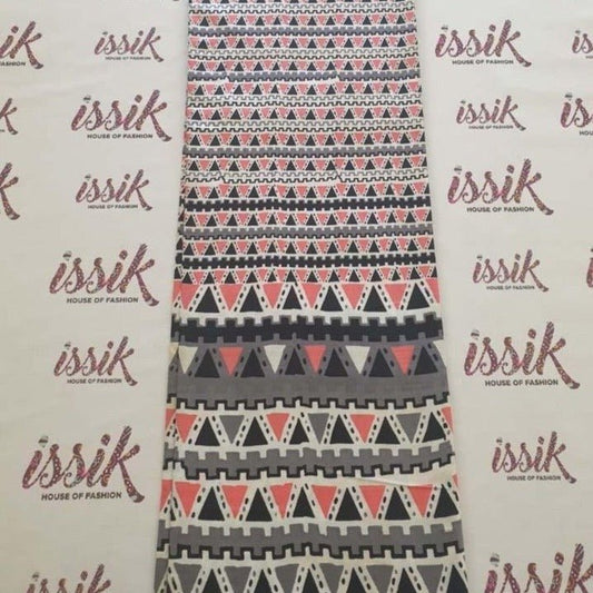Pink & Grey Woodin Ankara Fabric - House of Prints