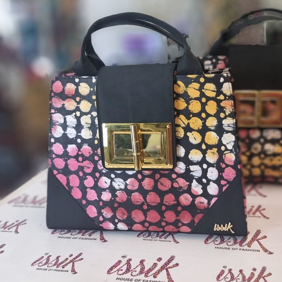 Pink & Yellow Adire Tote Handbag - House of Prints