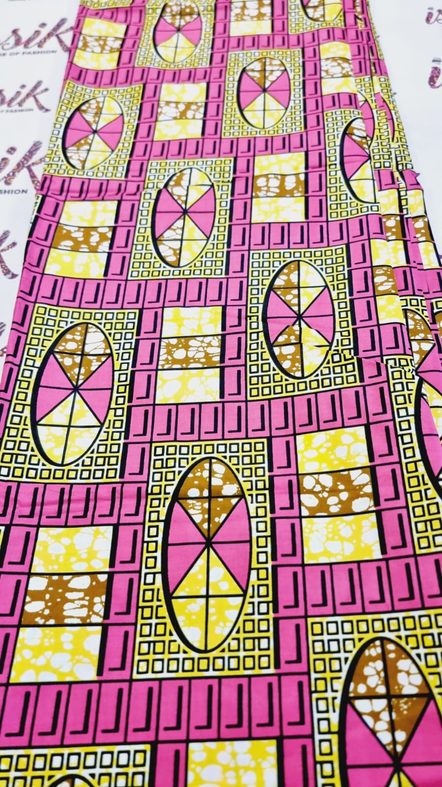 Pink & Yellow African Print Fabric - House of Prints
