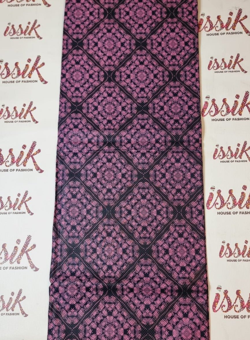 Plum & Black Ankara Fabric - ak7068 - House of Prints