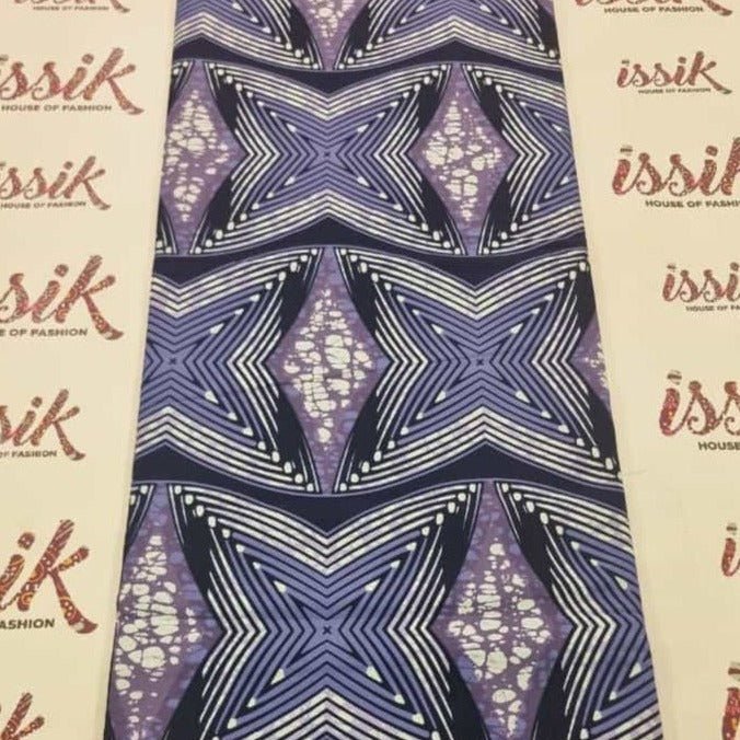 Purple and Black African Print Fabric - ak7064 - House of Prints