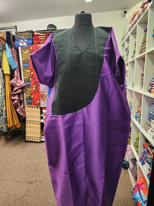 Purple & Black Kaftan - House of Prints