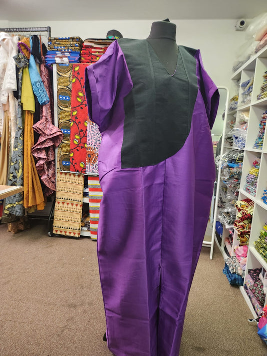 Purple & Black Kaftan - House of Prints