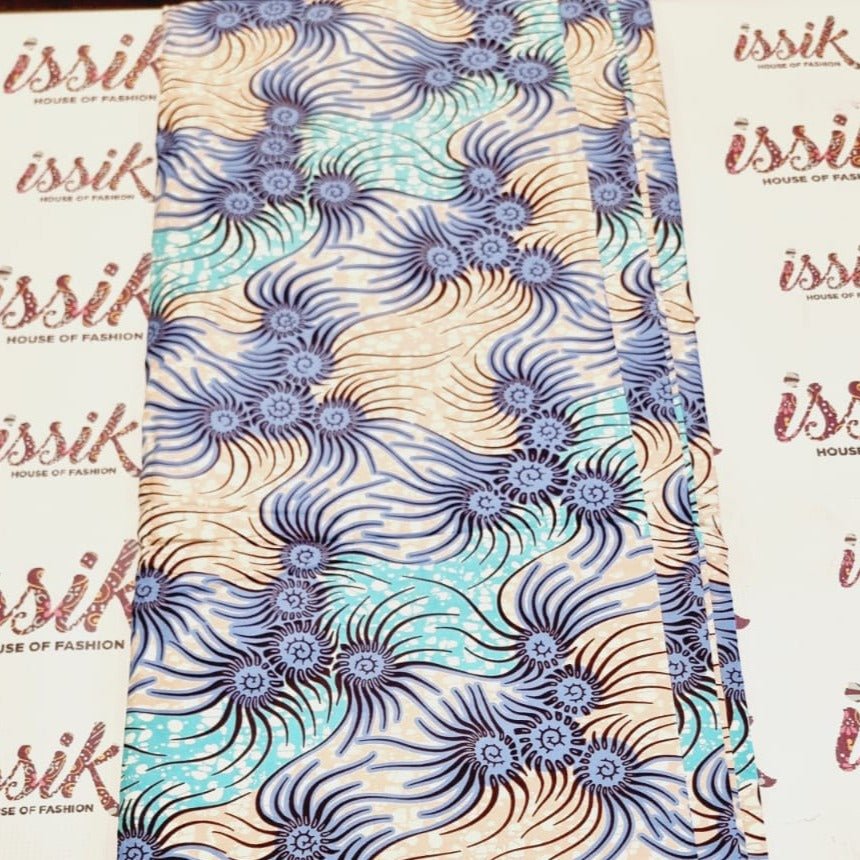 Purple & Blue African Print Fabric - House of Prints