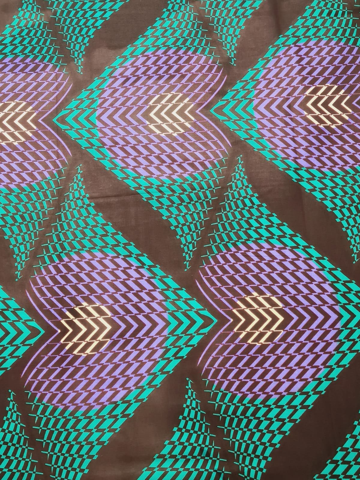 Purple & Brown Ankara Fabric - ak7058 - House of Prints