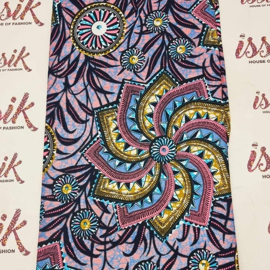 Purple Embellished Gold Ankara - akgld028 - House of Prints