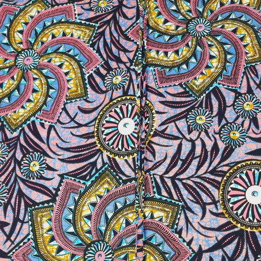 Purple Embellished Gold Ankara - akgld028 - House of Prints