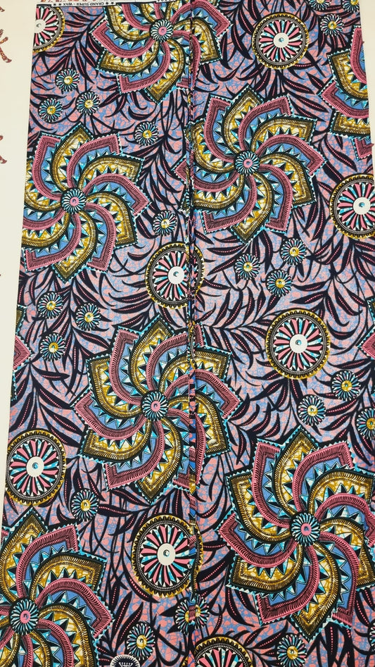Purple Embellished Gold Ankara - akgld028 - House of Prints