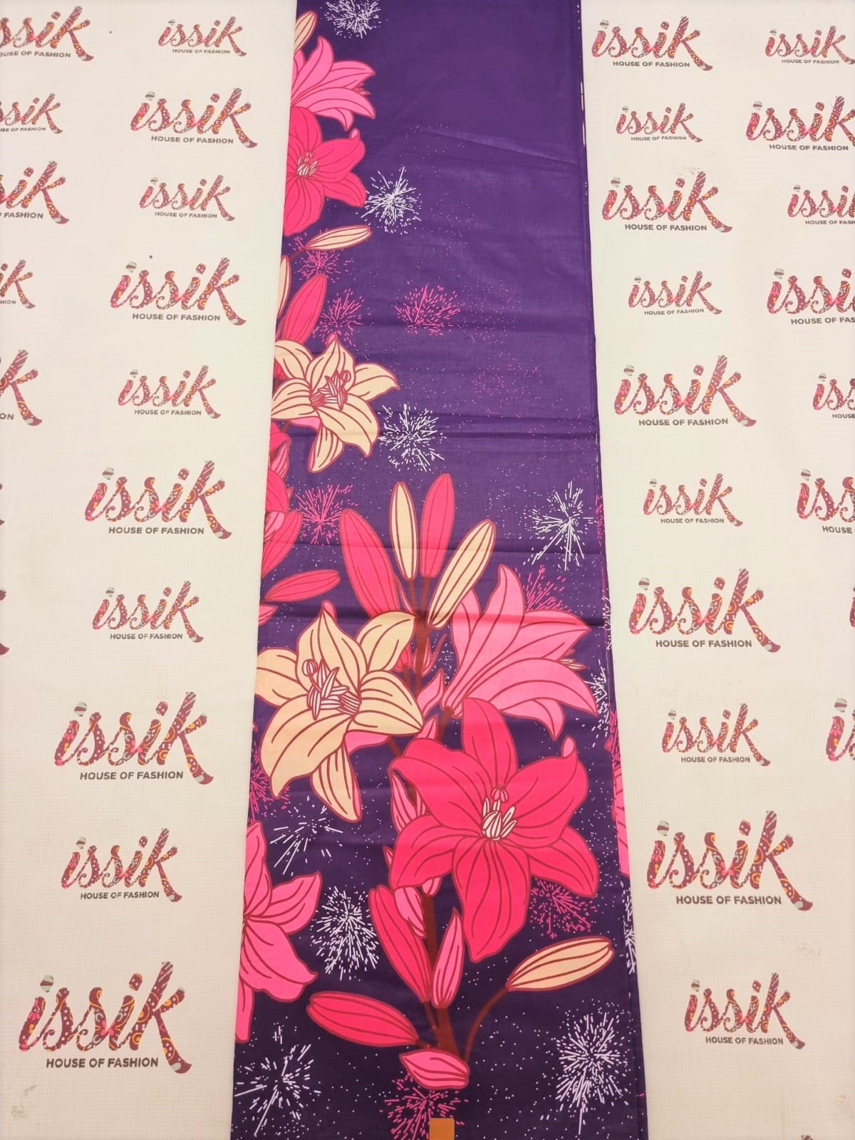 Purple Floral Ankara Fabric - ak7078 - House of Prints