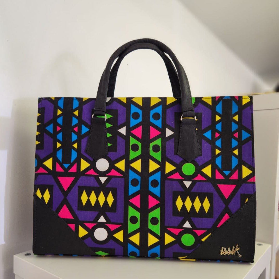 Purple & Multi Tote Handbag - House of Prints