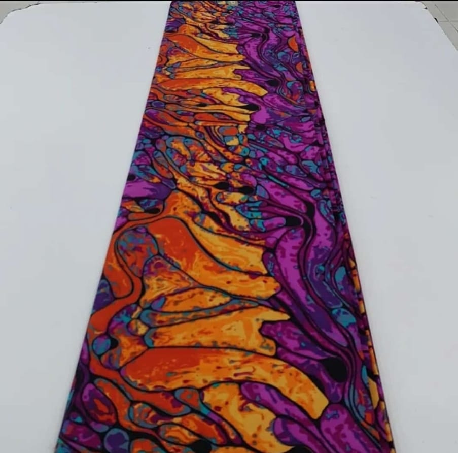 Purple & Orange Ankara Fabric - House of Prints