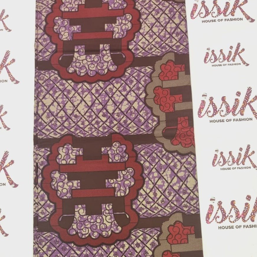 Purple & Wine African Print Fabric - ak7062 - House of Prints
