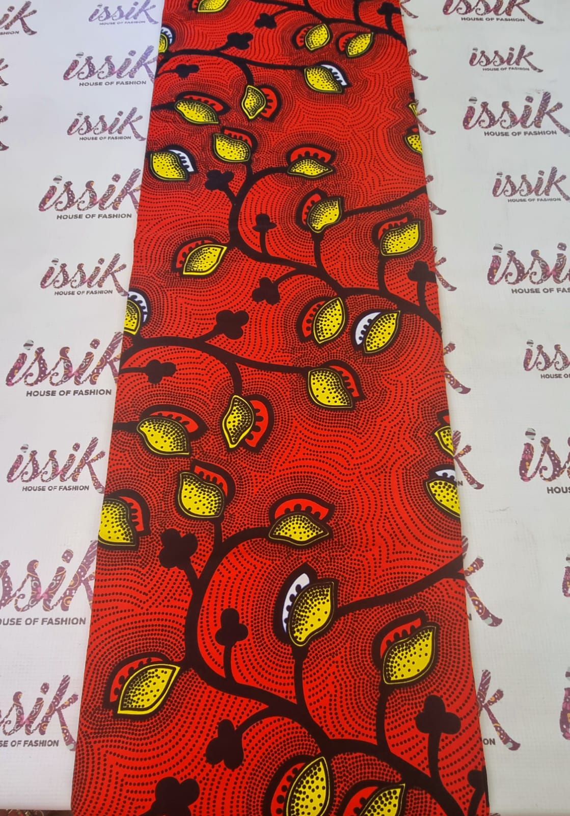 Red African Print Fabric - House of Prints