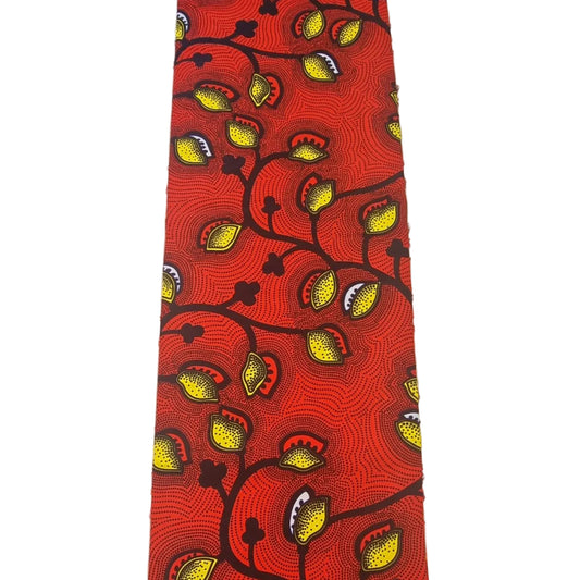 Red African Print Fabric - House of Prints
