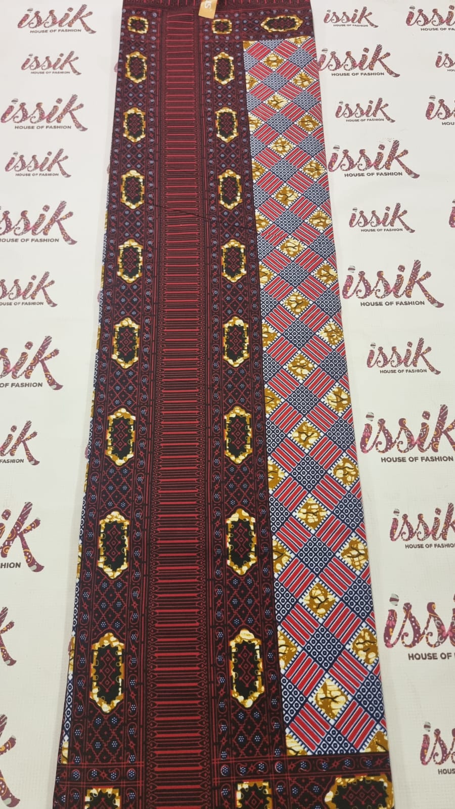 Red, Blue & Brown African Print Fabric - Ak3042 - House of Prints