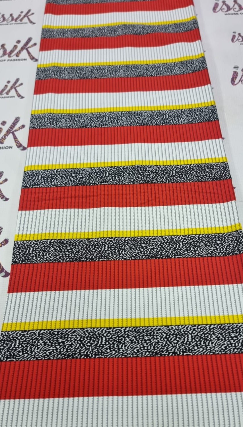 Red & Cream Aso-Oke Inspired Ankara Fabric - House of Prints