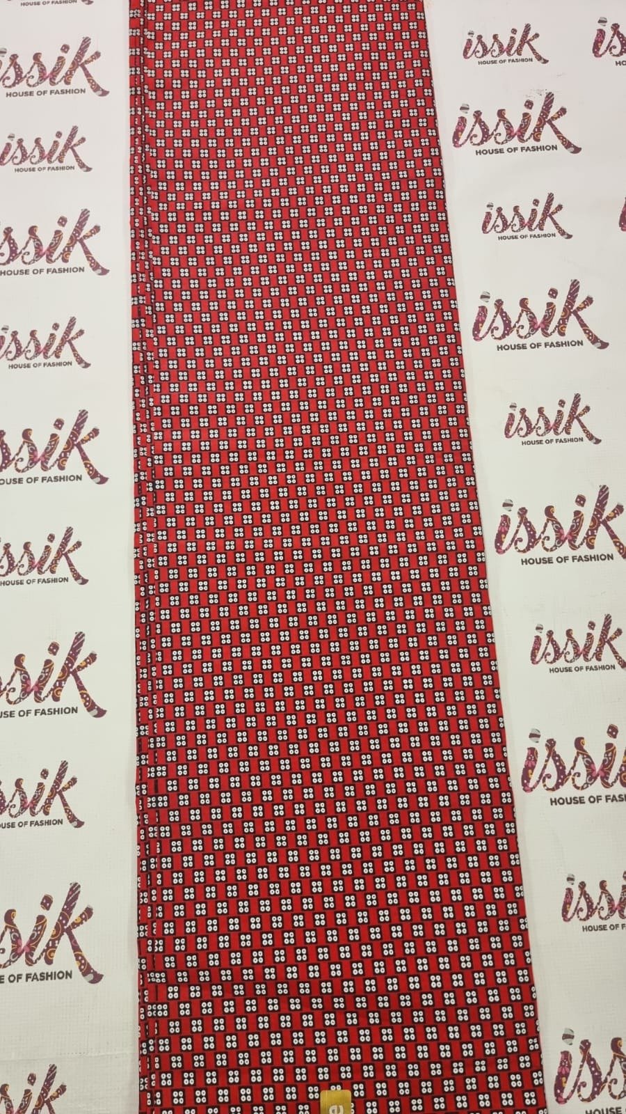 Red & White African Print Fabric Mix n Match - akpy4030 - House of Prints