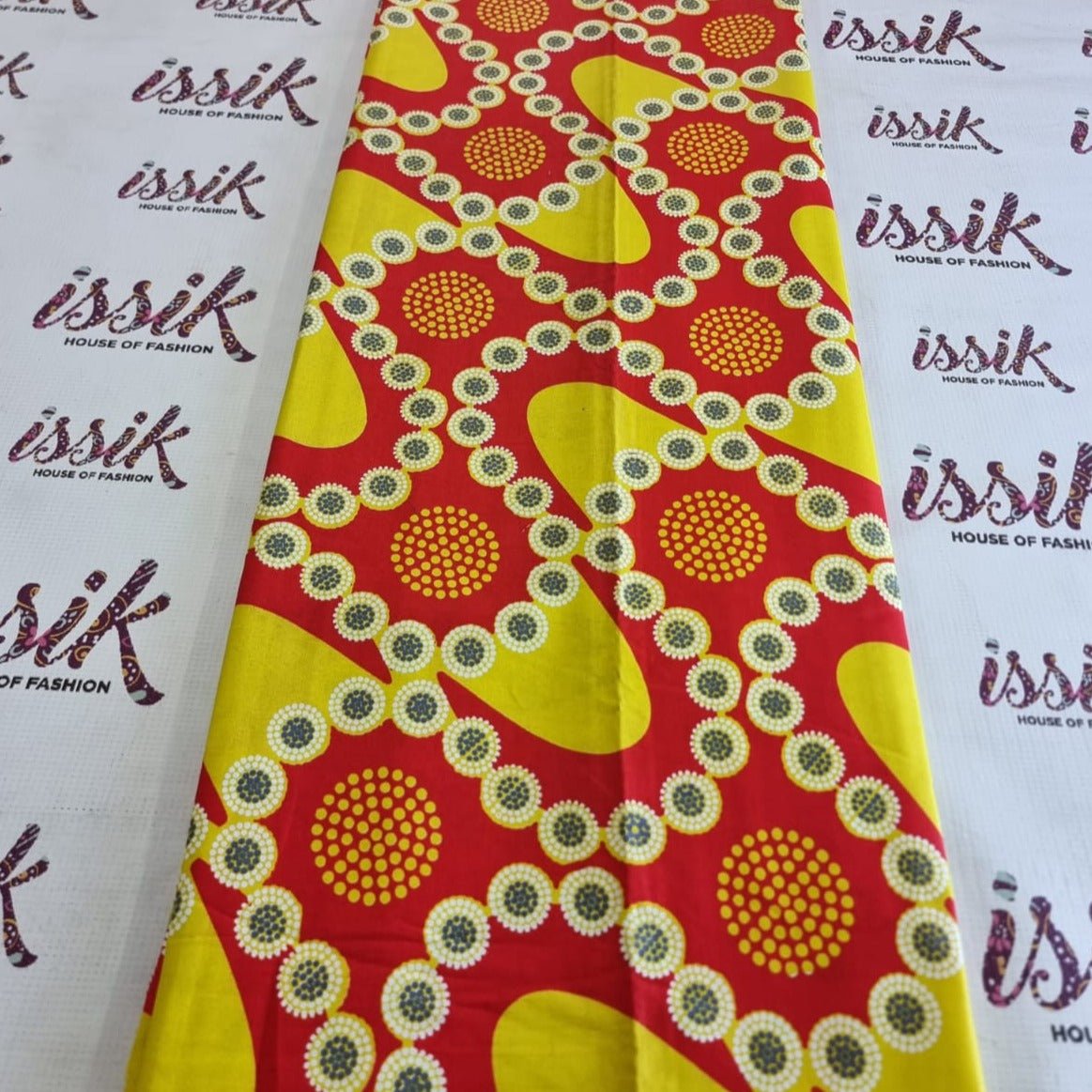 Red & Yellow Ankara Fabric - House of Prints