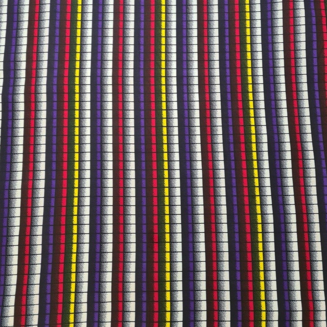 Stripy Colourful Ankara Fabric - ak290220 - House of Prints
