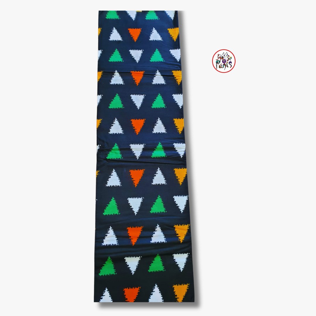 Triangular pattern Multicolour Ankara Fabric - House of Prints