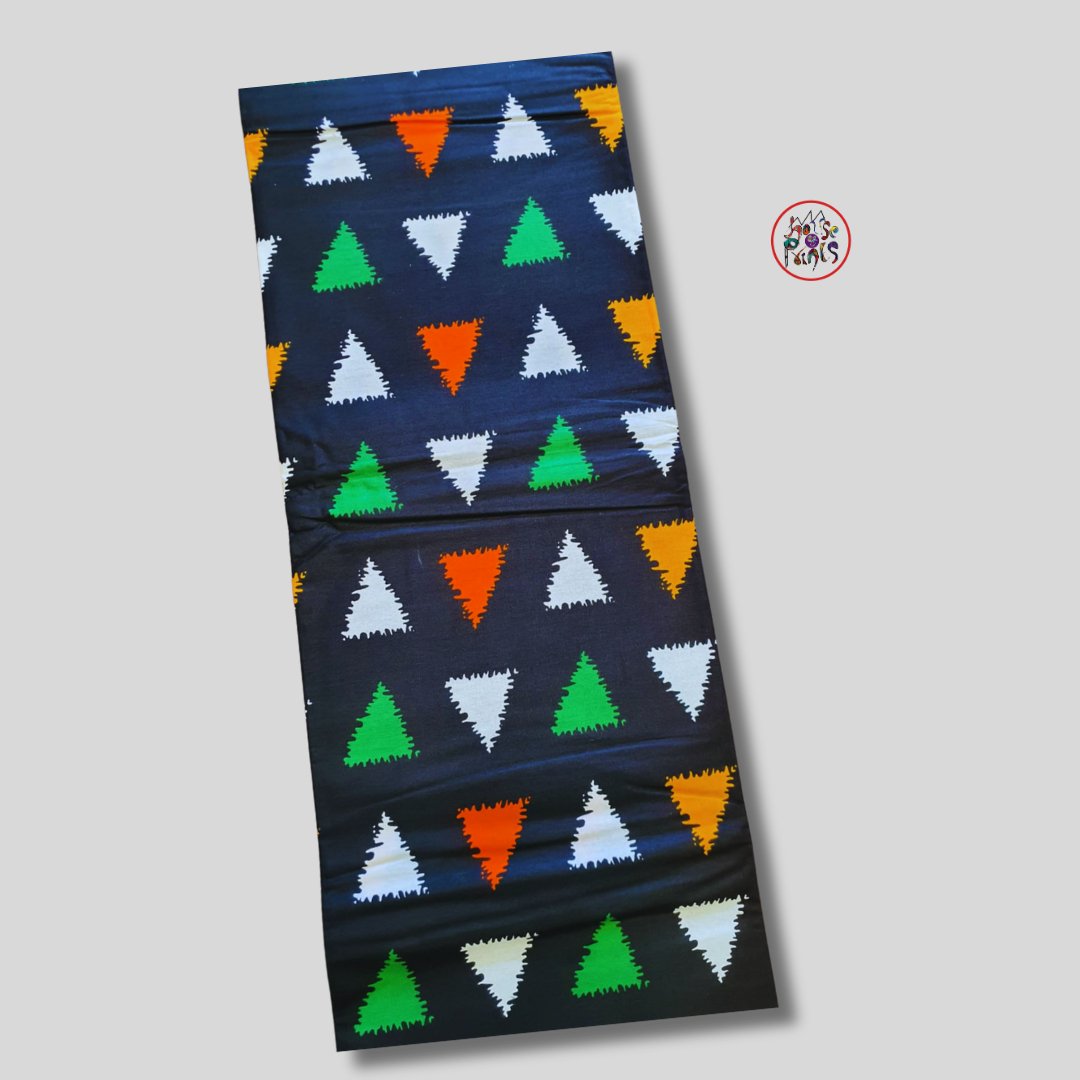 Triangular pattern Multicolour Ankara Fabric - House of Prints
