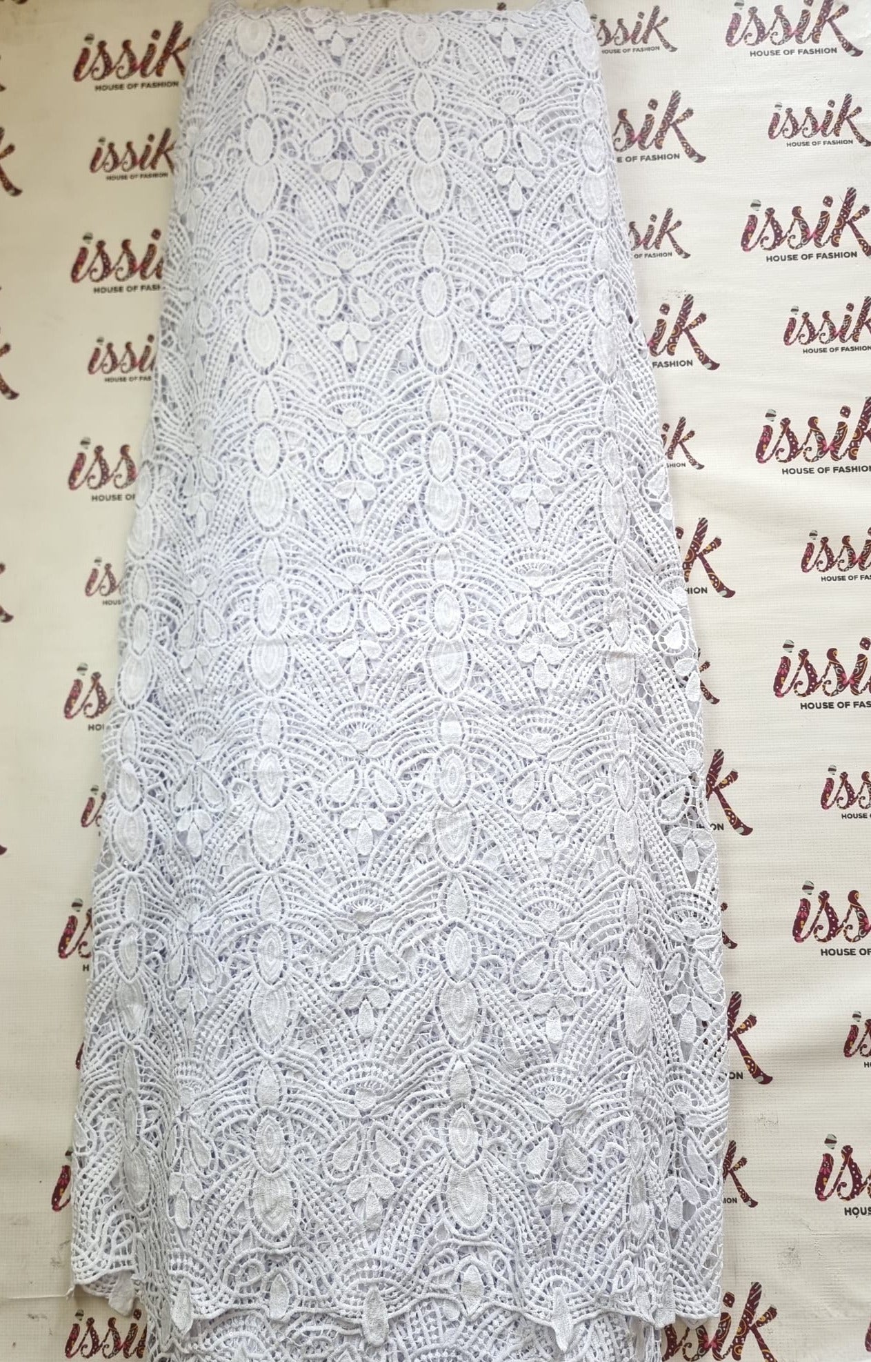White African Cord Lace Fabric - House of Prints