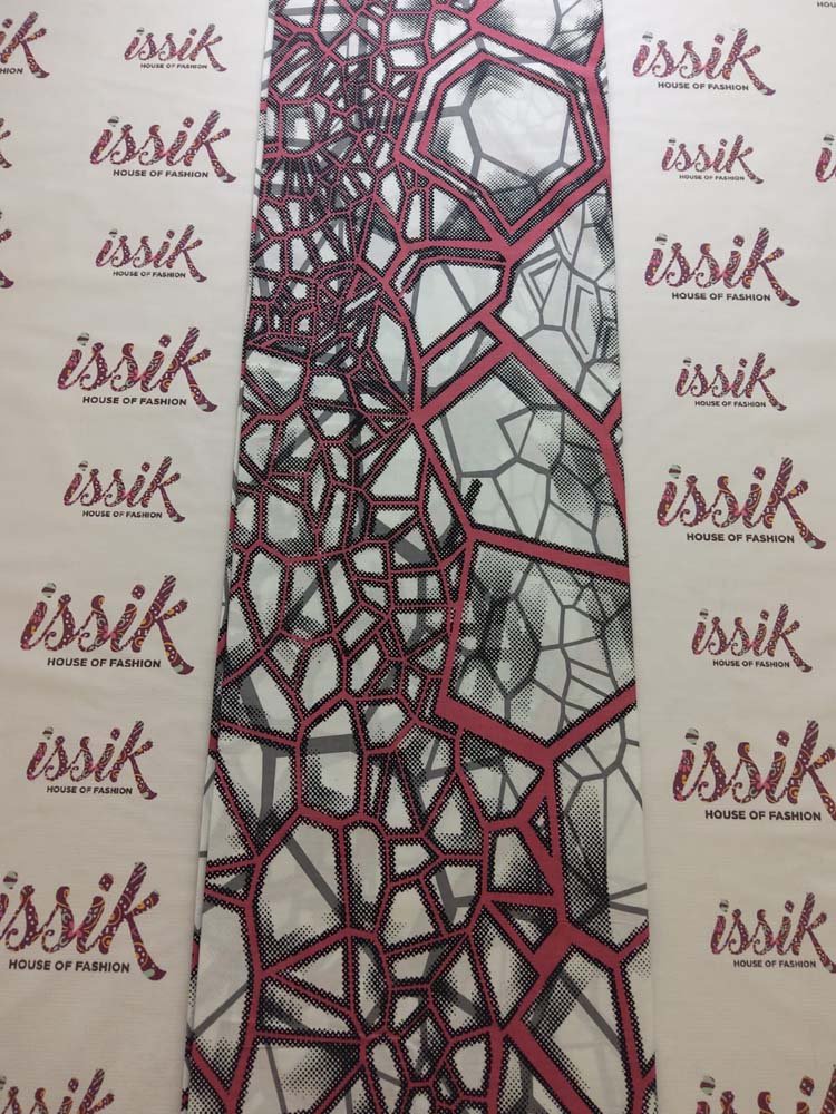 White and Pink Ankara - ak2064 - House of Prints