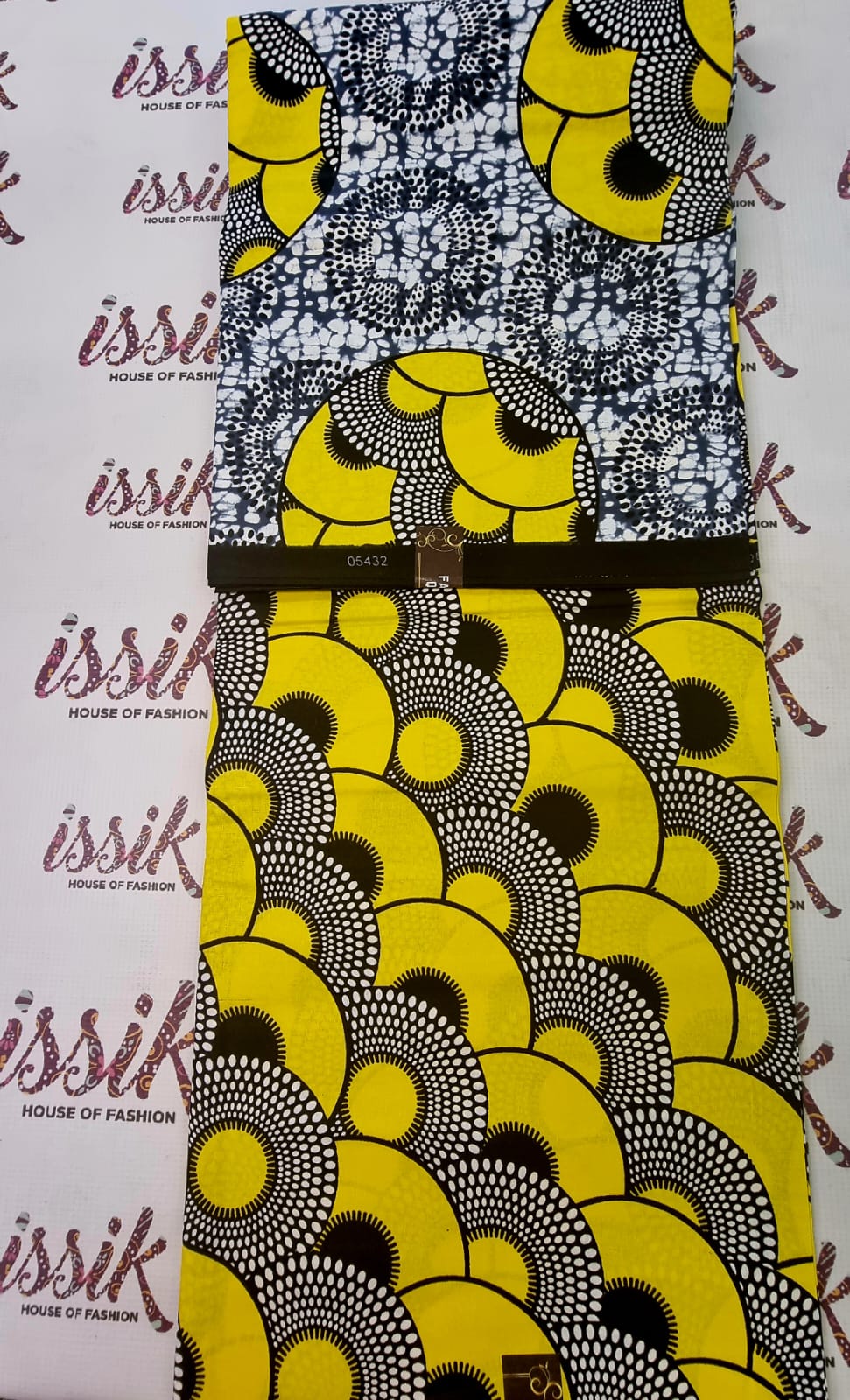 White, Black & Yellow African Print - House of Prints