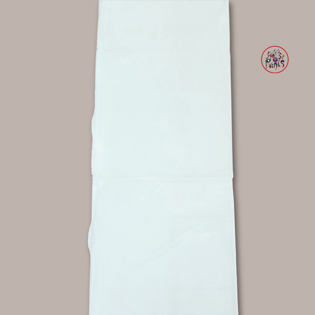 White Dobby Ankara Fabric - House of Prints