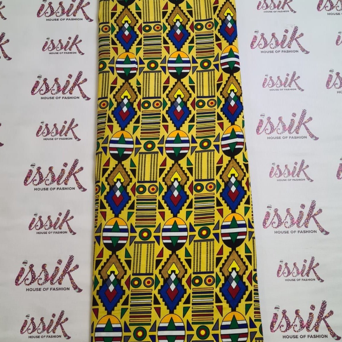 Yellow Aztec Print Ankara Fabric - ak12060 - House of Prints