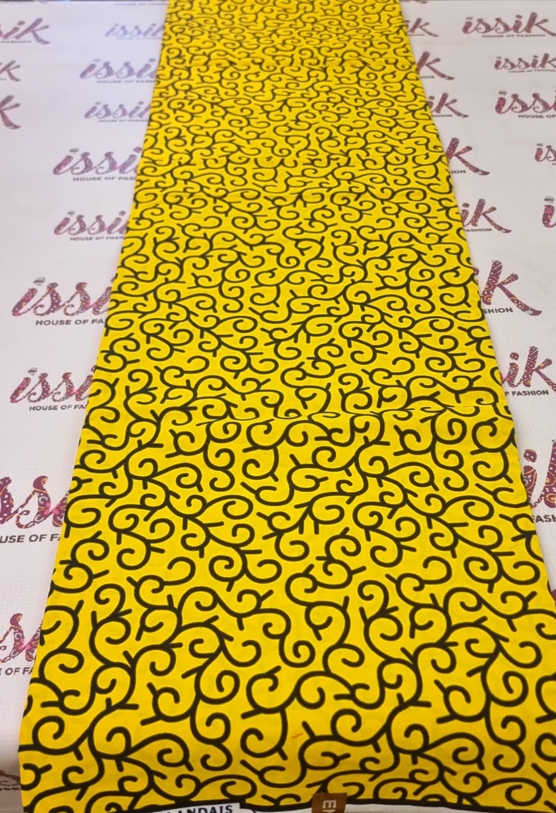 Yellow & Black African Print Fabric - House of Prints