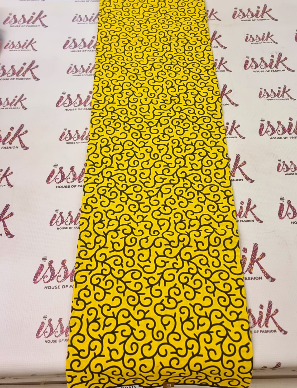Yellow & Black African Print Fabric - House of Prints
