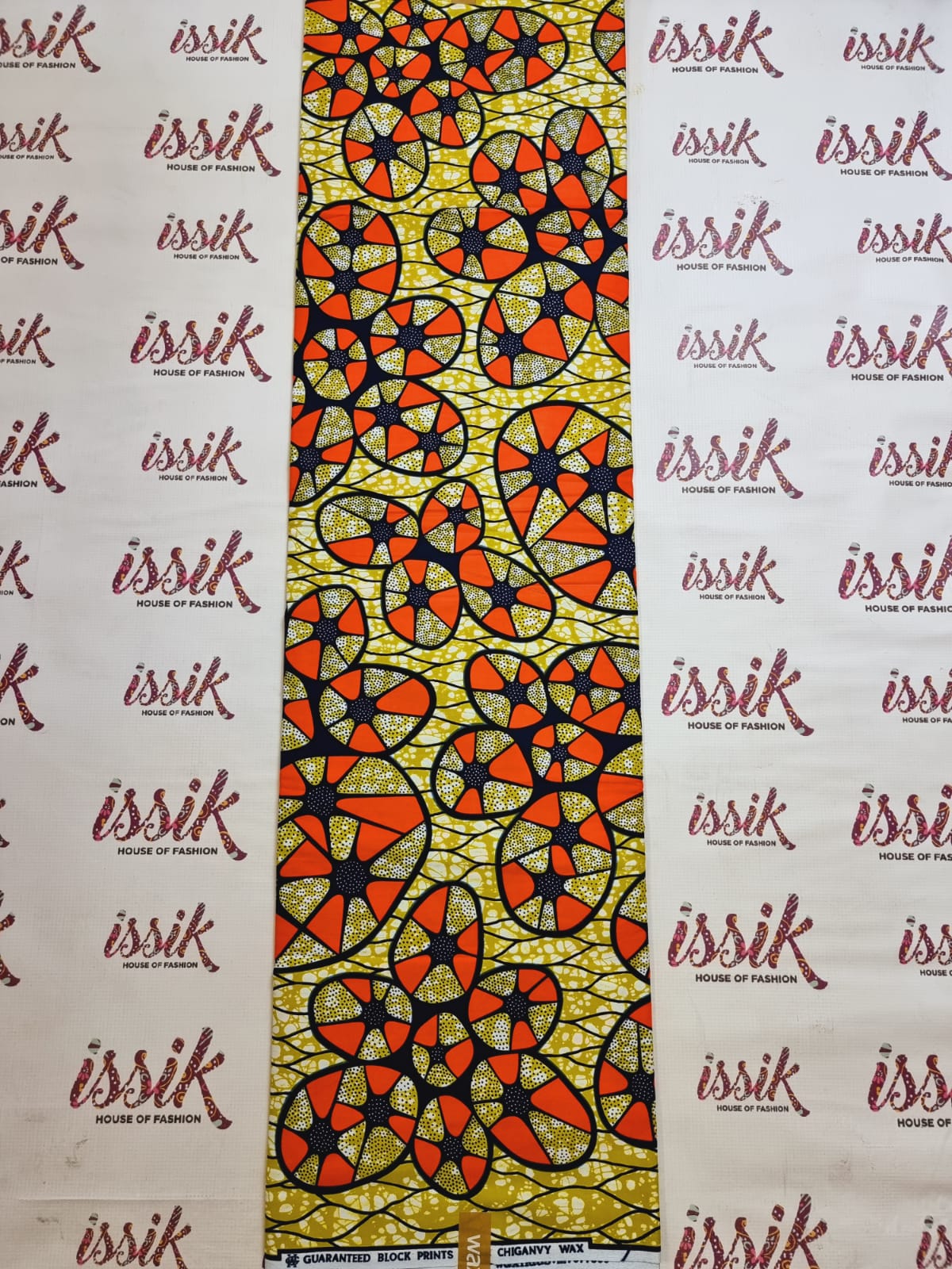 Yellow, Blue & Orange Ankara Fabric - akpy12066 - House of Prints
