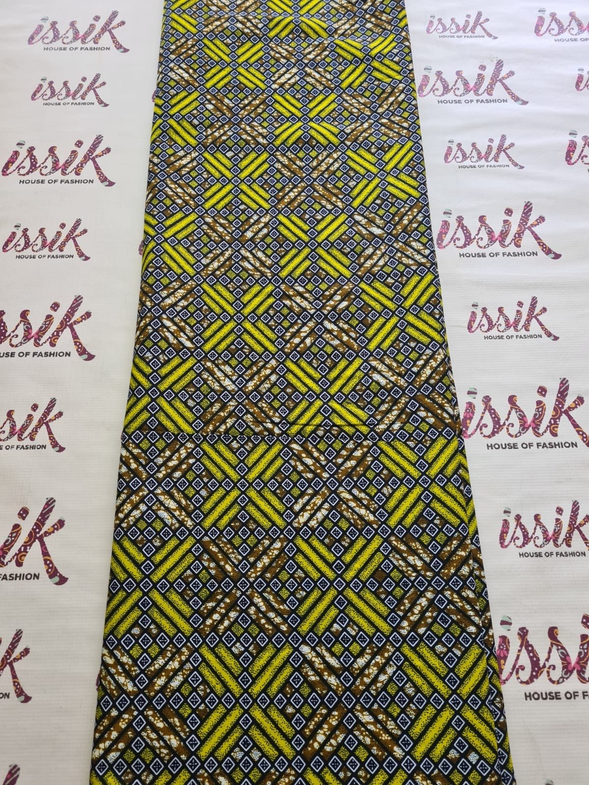 Yellow & Brown Ankara Fabric - akpy12063 - House of Prints