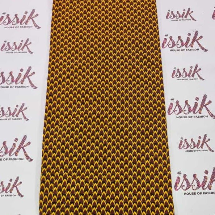 Yellow & Burgundy African Print Fabric Mix n Match - akpy12071 - House of Prints