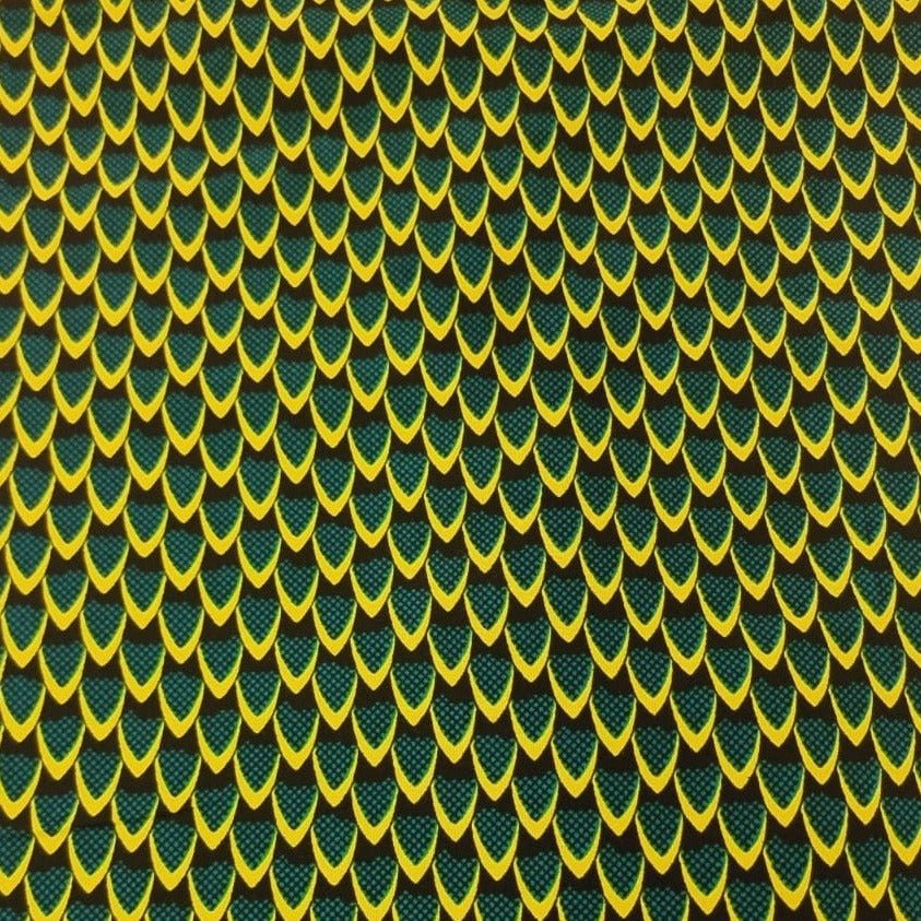 Yellow & Green African Print Fabric Mix n Match - akpy12072 - House of Prints