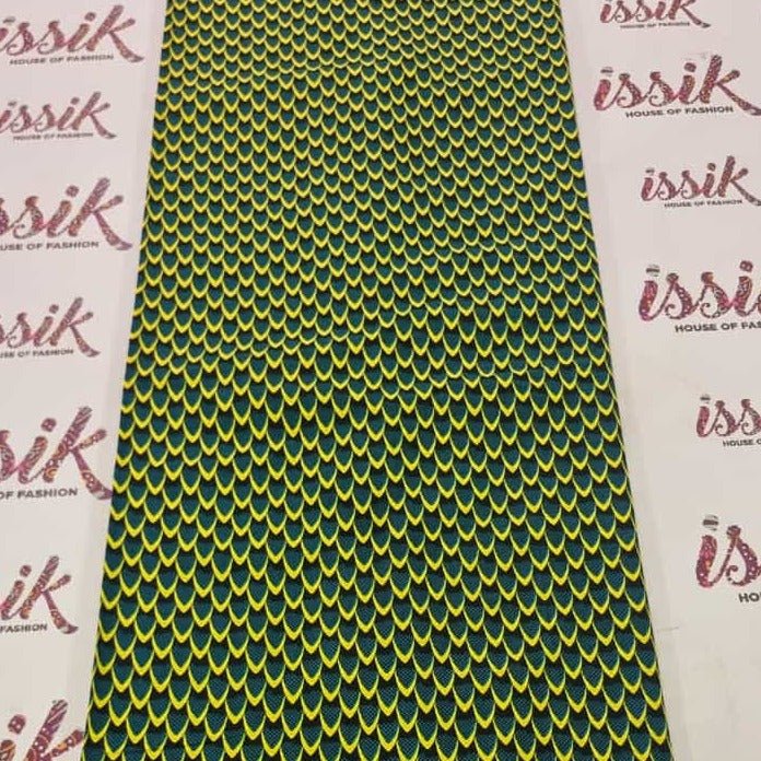 Yellow & Green African Print Fabric Mix n Match - akpy12072 - House of Prints