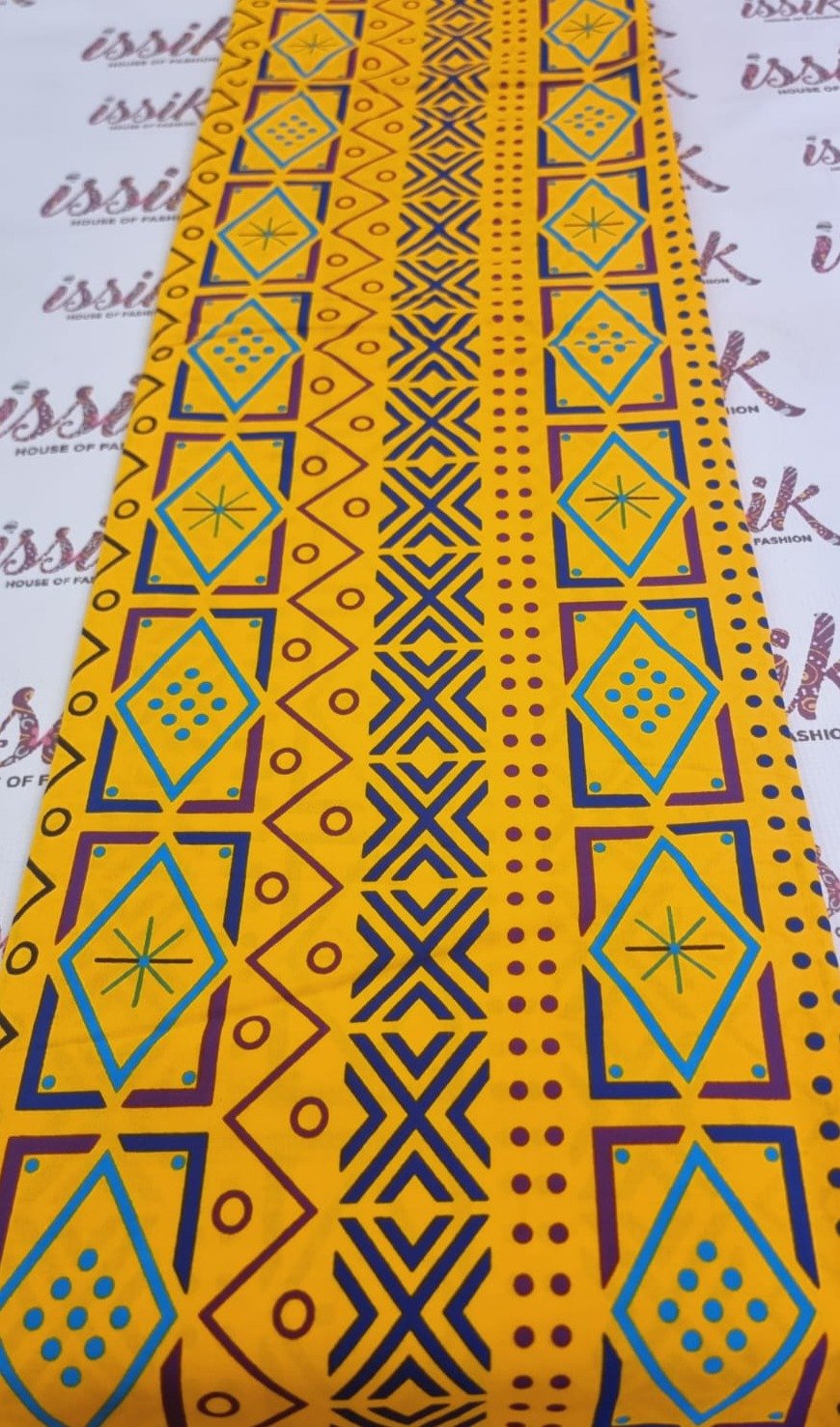 Yellow & Multicolour African Print Fabric - House of Prints