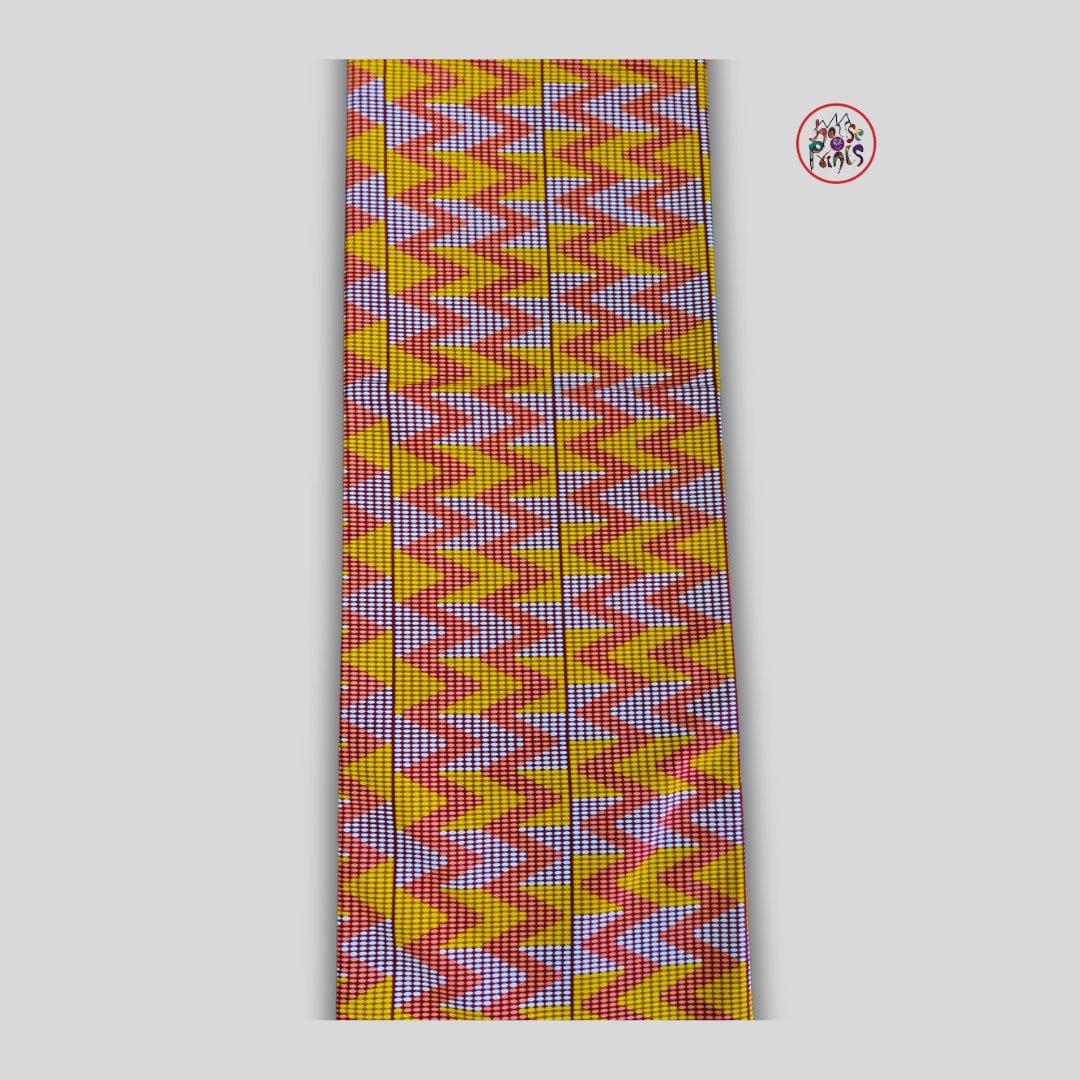 Zigzag Pattern Tribal Ankara Fabric - House of Prints